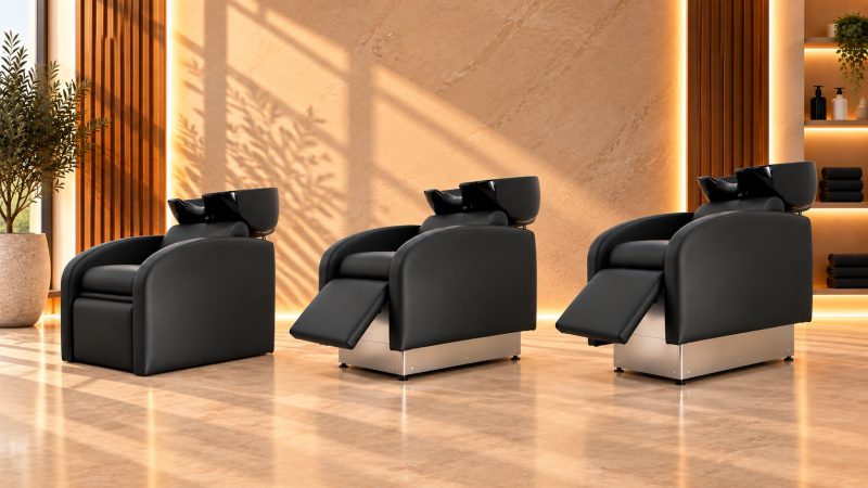Illustration du LIBI LIFT dans trois positions, avec le repose-jambes replié puis déployé.